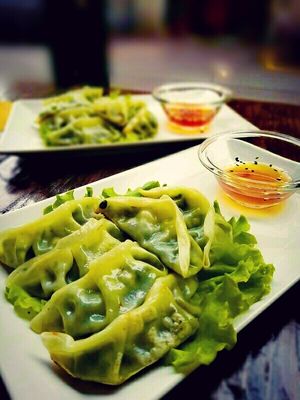 Ravioli cinesi at Loving Hut in Rimini