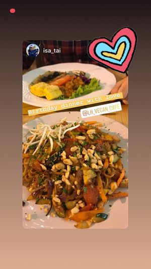 Pad Thai and Falafel Plate  at Loving Hut in Rimini