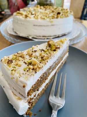 Gluten free carote cake  at Loving Hut in Rimini