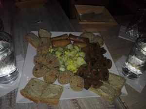 Tapas at Trivoli Vegan Kafeneio in Athens