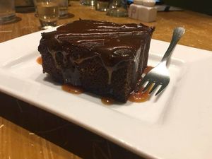 Chocolate pie at Trivoli Vegan Kafeneio in Athens