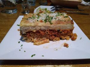 Pastichio at Trivoli Vegan Kafeneio in Athens