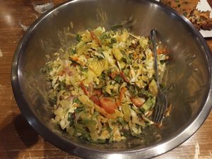 A huge bowl of mixed salad! at Trivoli Vegan Kafeneio in Athens