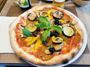 Mix from pizza 2 and 6 at Ai 6 Angoli in Brussels