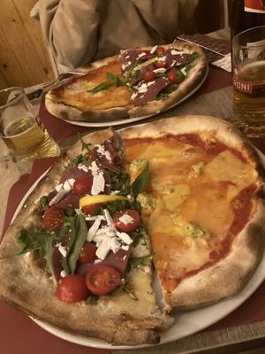Vegan bressaola and Quattro frormagi  at Ai 6 Angoli in Brussels