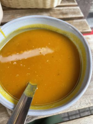 Pumpkin soup  at Franz Soupmarine in Heidelberg