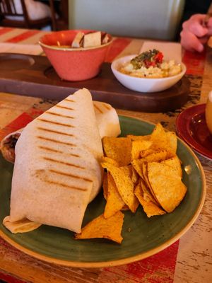 Vegan Burrito and Hummus at Lounges - Drago Lounge in Newport