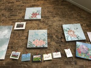 Pretty art on the walls  at OliBea in Knoxville