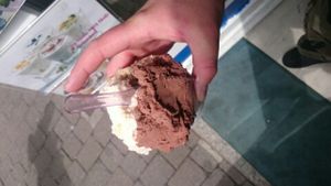 Yummy vegan ice cream  at Ciuri Ciuri in Falmouth