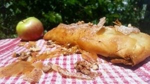 apple pie  at Zaziv Vegan Bistro in Ljubljana