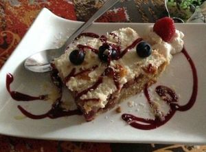 Cake at Zaziv Vegan Bistro in Ljubljana