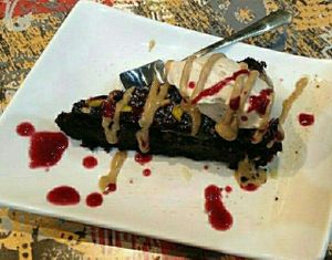 Cake at Zaziv Vegan Bistro in Ljubljana