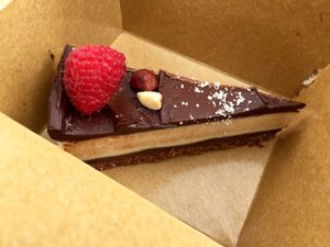 Raw Nutella cake.. delicious!  at Minù in Lund