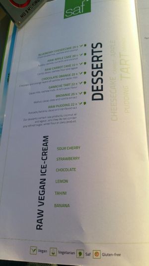 Menu - Desserts at TheLifeCo Akra Antalya Wellbeing and Detox Center in Antalya