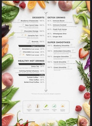 Menu October 2022  at TheLifeCo Akra Antalya Wellbeing and Detox Center in Antalya
