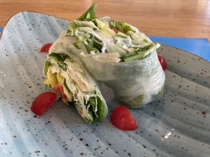 Wrap with cashew cream   at TheLifeCo Akra Antalya Wellbeing and Detox Center in Antalya