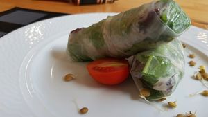 Cashew cheese wraps at TheLifeCo Akra Antalya Wellbeing and Detox Center in Antalya