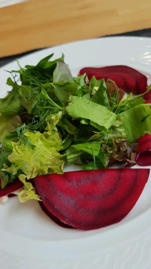cashew cheese and beetroot at TheLifeCo Akra Antalya Wellbeing and Detox Center in Antalya