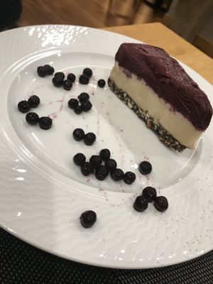 Blueberry cheesecake  at TheLifeCo Akra Antalya Wellbeing and Detox Center in Antalya