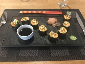 Vegan sushi  at TheLifeCo Akra Antalya Wellbeing and Detox Center in Antalya
