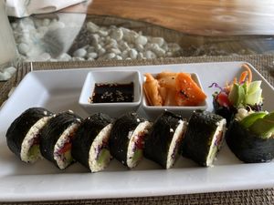 Cauliflower sushi  at The LifeCo Detox in Phuket