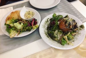 Empanada + Sushi  at Yanten Veggie Bar in Madrid