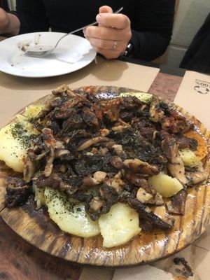 “Pulpo” a la gallega  at Yanten Veggie Bar in Madrid