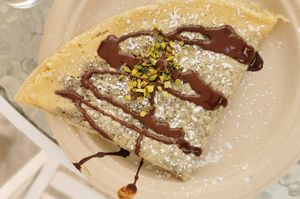 Vegan Nutella with pistachio at Joya Canti di Stagione in Polignano A Mare