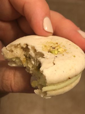 Inside of the pistachio cardamom at Confectionery! in New York City