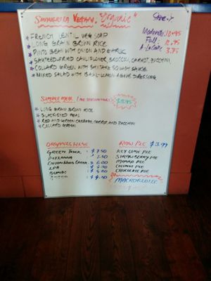 Menu changes daily at Shangri-La Vegan - Telegraph in Oakland