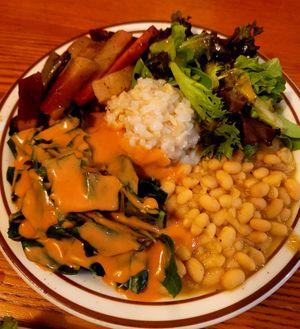 Moderate plate dinner at Shangri-La Vegan - Telegraph in Oakland