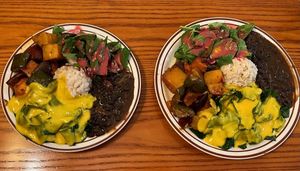 Moderate plate vs. Full plate (dinner) at Shangri-La Vegan - Telegraph in Oakland