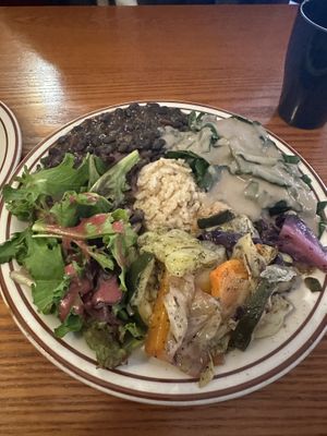 Nice share the large size for 2 people! One of the most reasonably priced dinners for two in town and so delicious!   at Shangri-La Vegan - Telegraph in Oakland