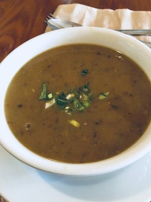 Mixed bean soup at Shangri-La Vegan - Telegraph in Oakland