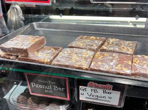 vegan peanut butter bar (Stuart's)  at Granville Island Public Market in Vancouver