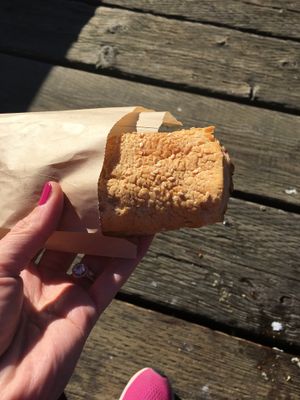 Laurelle’s fine Foods tofu (vegan) wrap  at Granville Island Public Market in Vancouver