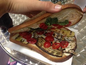 Vegan Focaccia (+Albahaca) at Faccia Toast in Salerno