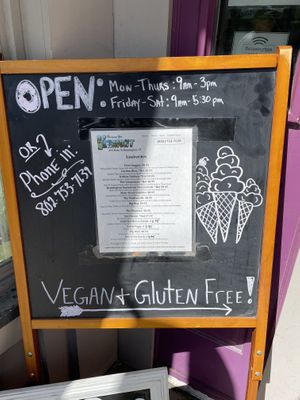 Sign outside  at Bringing You Vermont in Bennington