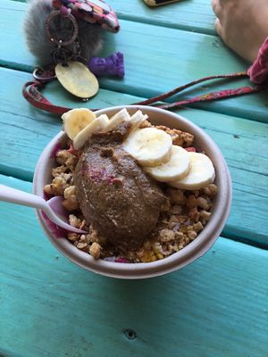 Pitaya bowl with almond butter at Aloha Smoothie Co. in Cape May