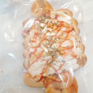 Pizza bread at Haemil Bakery in Seoul