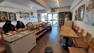 Interior at Haemil Bakery in Seoul