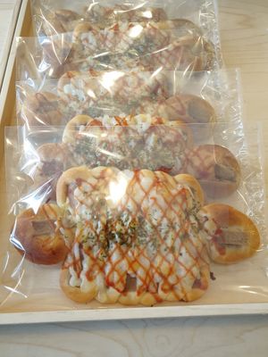 pizza bread at Haemil Bakery in Seoul