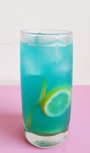 Blue lemonade at Haemil Bakery in Seoul