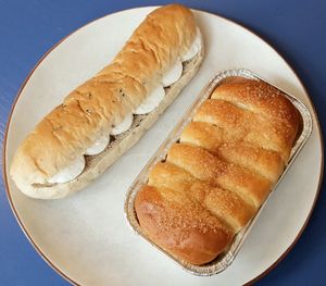 Sweet bakery items at Haemil Bakery in Seoul