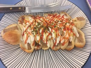 I was very unsure about this but it was delicious at Haemil Bakery in Seoul