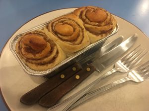 Cinnamon rolls at Haemil Bakery in Seoul