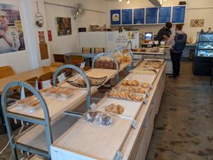Inside of bakery   at Haemil Bakery in Seoul