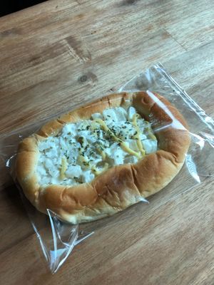 Loved the savory breads! at Haemil Bakery in Seoul