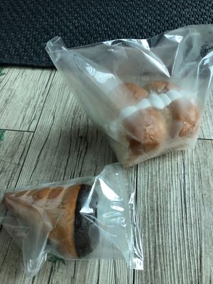 My favorites - The vegan cream inside these ones was super yummy. at Haemil Bakery in Seoul