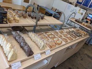 Wide selection of baked stuff at Haemil Bakery in Seoul